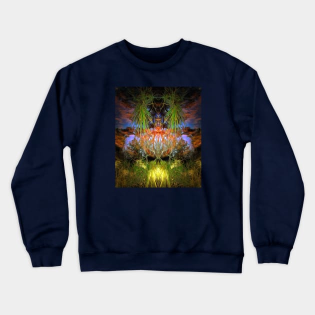 A Face in the Forest Crewneck Sweatshirt by dhphotography